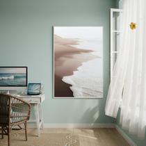 Quadro Decorativo Praia Delicada-70x50cm Cor:Moldura Preta Quadro Decorativo Praia Delicada-70x50cm Cor:Moldura Preta