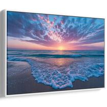 Quadro decorativo Praia do Horizonte em Tons Mágicos - Art Canvas