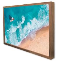 Quadro Decorativo Praia em Moldura Caixa Quadro Decorativo Praia em Moldura Caixa