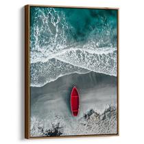 Quadro decorativo Praia em Tons de Cinza - Art Canvas