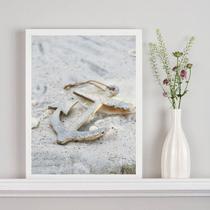 Quadro Decorativo Praia Foto Âncora 33X24Cm - Com Vidro