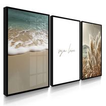 Quadro Decorativo Praia Leve Com Moldura Quadro Decorativo Praia Leve Com Moldura