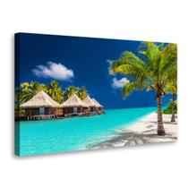 Quadro Decorativo Praia Maldivas Oceano Azul Areia Branca Sala Quarto Cozinha Tela Canvas 55x90cm Quadro Decorativo Praia Maldivas Oceano Azul Areia Branca Sala Quarto Cozinha Tela Canvas 55x90cm