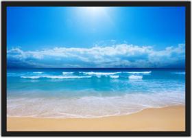 Quadro Decorativo Praia Mar Sol Paisagem Natureza Decorações Com Moldura G05 Quadro Decorativo Praia Mar Sol Paisagem Natureza Decorações Com Moldura G05