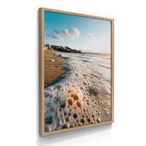 Quadro Decorativo Praia Maré de Luz 55x40 Com Moldura