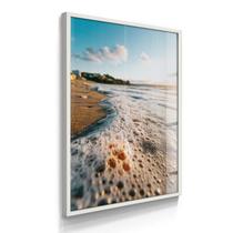 Quadro Decorativo Praia Maré de Luz 55x40 Com Vidros