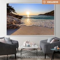 Quadro Decorativo Praia Sol No Mar