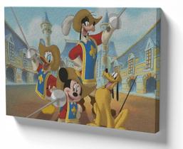 Quadro Decorativo Premium Tela 50x70 3 mosqueteiros mickey pateta pluto Quadro Decorativo Premium Tela 50x70 3 mosqueteiros mickey pateta pluto