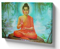 Quadro Decorativo Premium Tela 50x70 buda laranja sidarta gautama Quadro Decorativo Premium Tela 50x70 buda laranja sidarta gautama