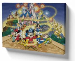 Quadro Decorativo Premium Tela 50x70 castelo mickey pluto pateta Quadro Decorativo Premium Tela 50x70 castelo mickey pluto pateta