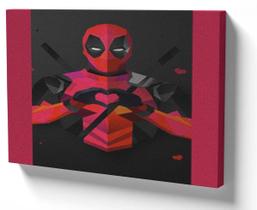 Quadro Decorativo Premium Tela 50x70 deadpool coracaozinho marvel Quadro Decorativo Premium Tela 50x70 deadpool coracaozinho marvel