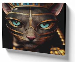 Quadro Decorativo Premium Tela 50x70 gato egipcio cleopatra egito