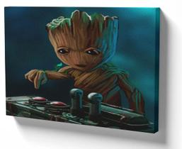Quadro Decorativo Premium Tela 50x70 guardioes da galaxia groot controle Quadro Decorativo Premium Tela 50x70 guardioes da galaxia groot controle