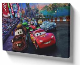 Quadro Decorativo Premium Tela 50x70 mcqueen em carros cars