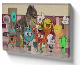 Quadro Decorativo Premium Tela 50x70 turma gumball dinossauro rex Quadro Decorativo Premium Tela 50x70 turma gumball dinossauro rex