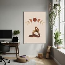Quadro Decorativo Presença Na Yoga-70x50cm Mold Preta Quadro Decorativo Presença Na Yoga-70x50cm Mold Preta