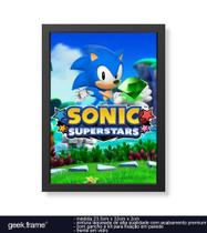 Quadro Decorativo Presente Gamer Sega Sonic SuperStars geek.frame