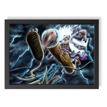 Quadro Decorativo Presente Geek One Piece Monkey D. Luffy Gear 5 Nika geek.frame - 7898960704198