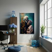 Quadro Decorativo Preta e Preto Velho - 70x50cm