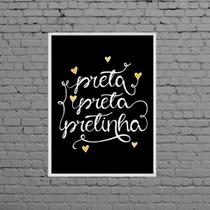 Quadro Decorativo Preta Pretinha 24x18cm - com vidro