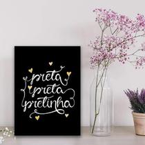 Quadro Decorativo Preta Pretinha 33X24Cm - Com Vidro