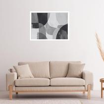 Quadro Decorativo Preto Cinza Abstrato - 50x70cm Quadro Decorativo Preto Cinza Abstrato - 50x70cm