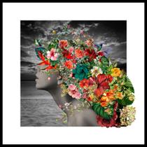 Quadro Decorativo Primavera Ela 70cm x 70 cm Quadro Decorativo Primavera Ela 70cm x 70 cm
