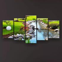 Quadro Decorativo Primavera Jardim Japonês 129x61 Sala Quadro Decorativo Primavera Jardim Japonês 129x61 Sala