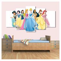 Quadro Decorativo Princesas Disney 130x63 em tecido