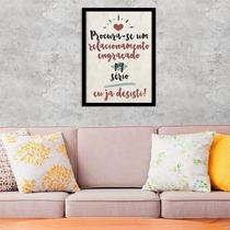 Quadro Decorativo Procura-Se Relacionamento Engraçado 45X34Cm