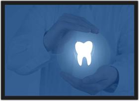 Quadro Decorativo Profissão Dentista Odontologia Consultórios Com Moldura G03 - Vital Quadros