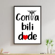 Quadro Decorativo Profissões - Contabilidade 45x34cm Quadro Decorativo Profissões - Contabilidade 45x34cm