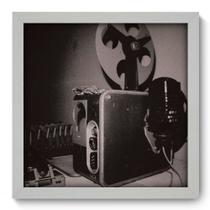 Quadro Decorativo - Projetor Antigo - 33cm x 33cm - 004qdhb