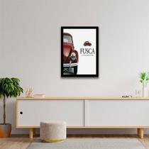 Quadro Decorativo Propaganda Fusca Vintage 45x34cm