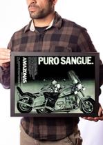 Quadro Decorativo Propaganda Moto Antiga Amazonas 1979