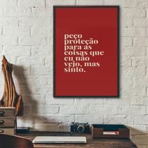 Quadro Decorativo Proteção Espiritual 33x24cm Quadro Decorativo Proteção Espiritual 33x24cm