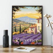 Quadro Decorativo Provence - France 45x34cm - com vidro