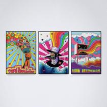 Quadro Decorativo Psicodélico Pop Art 30x20cm Quadro Decorativo Psicodélico Pop Art 30x20cm