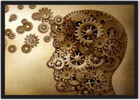 Quadro Decorativo Psicologia Cérebro Medicina Decorações Com Moldura