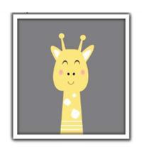 Quadro Decorativo Quarto do Bebê Girafa Girafinha