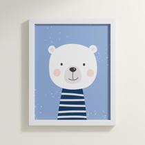Quadro Decorativo Quarto Infantil Menino Bebê 25x30 Moldura