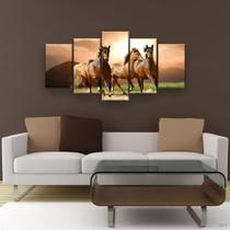 Quadro Decorativo Quatro Cavalos Hd 129x61 Quarto Sala Quadro Decorativo Quatro Cavalos Hd 129x61 Quarto Sala