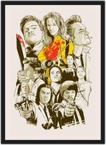 Quadro Decorativo Quentin Tarantino Cinema Salas Quartos Decorações Com Moldura Quadro Decorativo Quentin Tarantino Cinema Salas Quartos Decorações Com Moldura