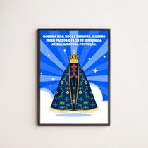Quadro Decorativo Querida Nossa Senhora 24x18cm - com vidro