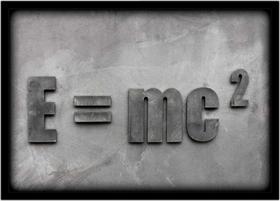 Quadro Decorativo Química Física Laboratórios Albert Einstein Fórmula Com Moldura RC003