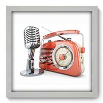 Quadro Decorativo - Radio - 33cm x 33cm - 069qdgb Quadro Decorativo - Radio - 33cm x 33cm - 069qdgb