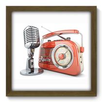 Quadro Decorativo - Radio - 33cm x 33cm - 069qdgm Quadro Decorativo - Radio - 33cm x 33cm - 069qdgm