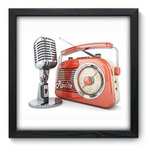 Quadro Decorativo - Radio - 33cm x 33cm - 069qdgp Quadro Decorativo - Radio - 33cm x 33cm - 069qdgp