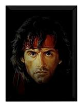 Quadro Decorativo Rambo Filme Arte Poster Moldurado