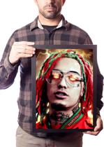 Quadro Decorativo Rapper Lil Pump Arte Trap Rap Quadro Decorativo Rapper Lil Pump Arte Trap Rap